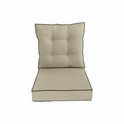 S3 24"x26"x5" Deep Seat Love Sofa Cushion Back Rest Pillow Outdoor Polyester Water Repellent - AD015