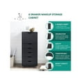 thumbnail image 6 of Naomi Home 6-Drawer Storage Cabinet for Vanity or Bedroom, Black, 1 Unit, 6 of 9