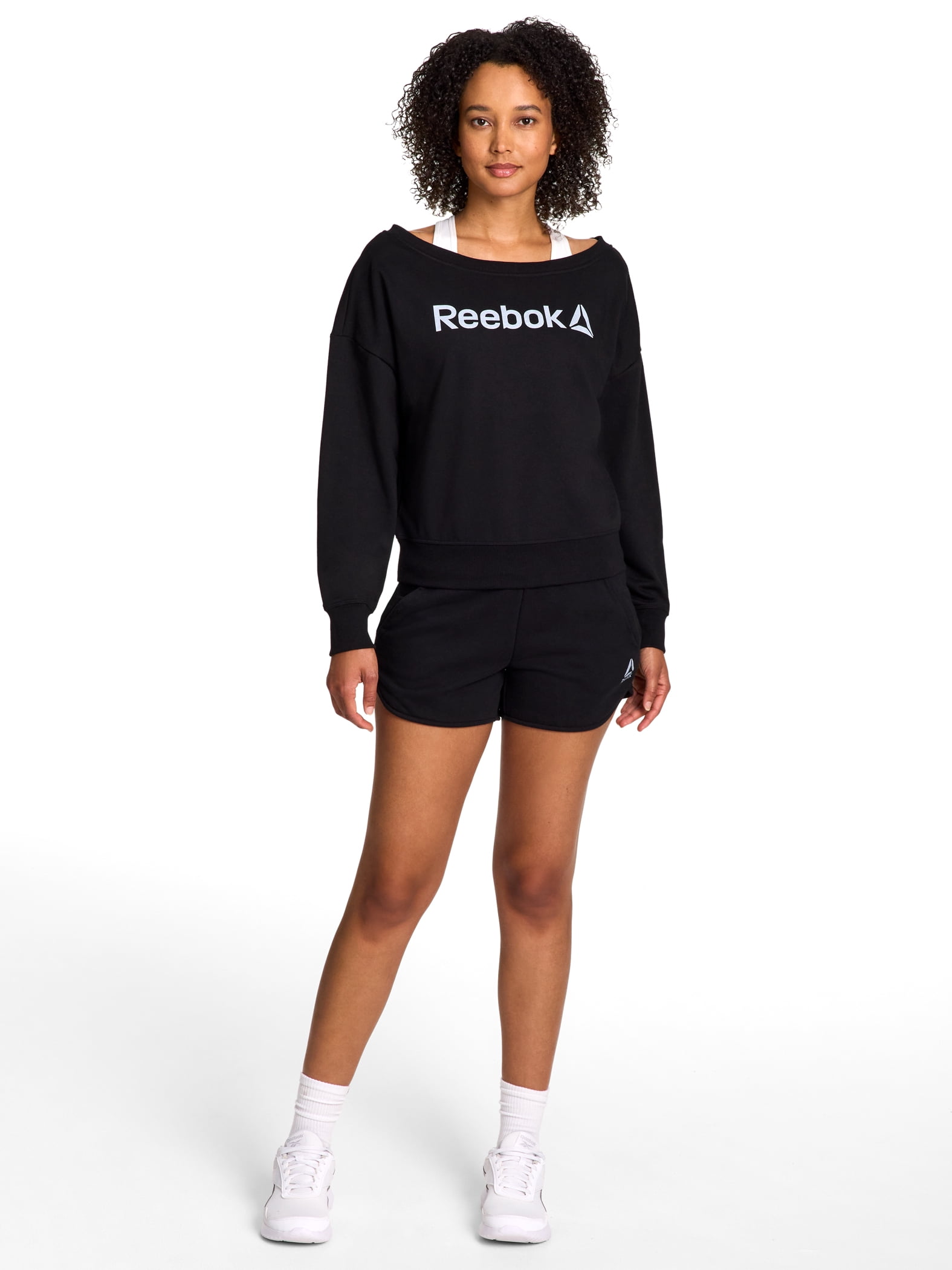 Reebok Women's Studio Off the Shoulder Sweatshirt, Sizes XS-XXXL