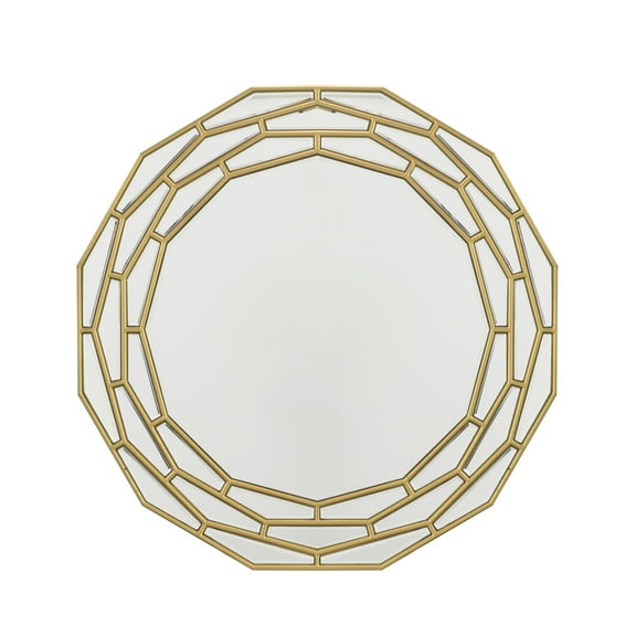 A&B Home Wall Mirror - 35.5"Dia. - Gold