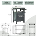 thumbnail image 6 of CoSoTower Grill Carts Outdoor with Storage and Wheels, Whole Metal Portable Table and Storage Cabinet for Bbq,Deck,Patio,Backyard(Dark Grey), 6 of 6