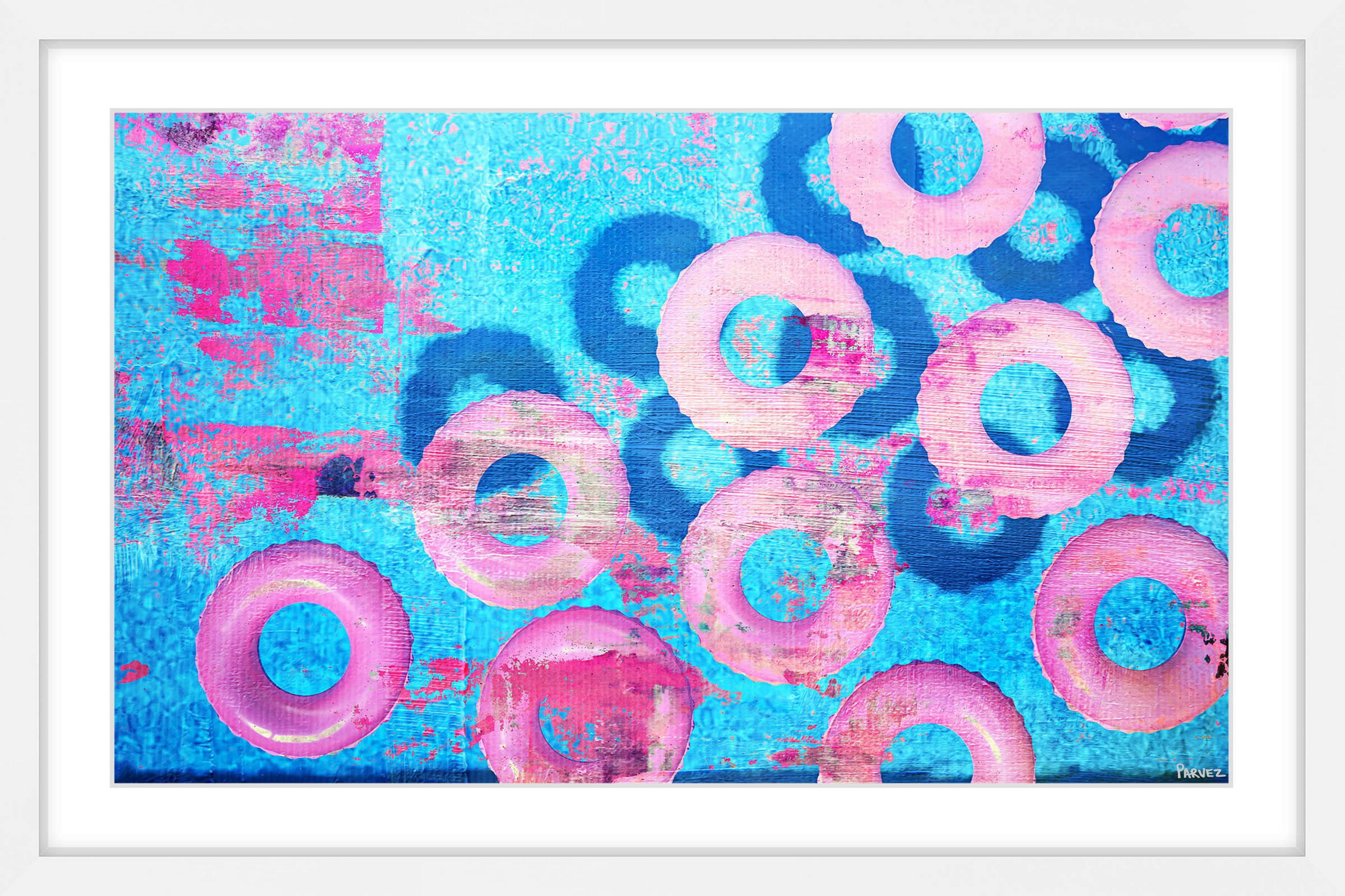 "Pink Inflatables" Framed Painting Print