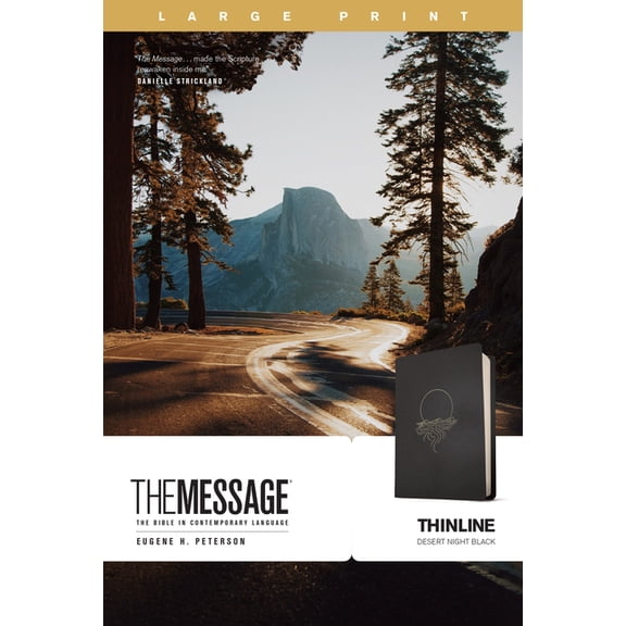 The Message Thinline, Large Print (Leather-Look, Desert Night Black), (Hardcover)