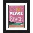 thumbnail image 1 of JMB Designs 24x32 Black Ornate Wood Framed with Double Matting Museum Art Print Titled - Peace at the Beach, 1 of 4