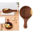thumbnail image 4 of Wood Bowl, Handmade Easy To Clean Serving Bowl Smooth  Individual with Handle for Family for Salads Pasta for Cereals Nut Mixes Snacks, 4 of 7