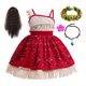 thumbnail image 4 of Girls Adventure Moana 2 Cosplay Costume Kids Summer One Shoulder Sleeveless Vintage Princess Dress Set Halloween Party Clothing, 4 of 5