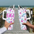 thumbnail image 4 of Gigi Tumbler 40oz - Grandmother Mothers Day Gift - Stainless Steel Insulated Cup with Handle - Best Gigi Ever Present, 4 of 6