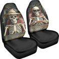 thumbnail image 3 of XYZCANDO Halloween Front Car Seat Covers featuring Skeleton Design - Breathable Durable Protective Set Of 2, 3 of 10
