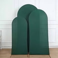 thumbnail image 5 of BalsaCircle 3 Fitted Hunter Green Matte Spandex Round Top Wedding Arch Backdrop Stand Covers Set Party, 5 of 8