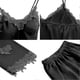 thumbnail image 5 of Women's Silk Satin Pajamas Set 5 Pcs Sleepwear Nightgown Cami Shorts Pj Set With Robe And Pant, 5 of 5