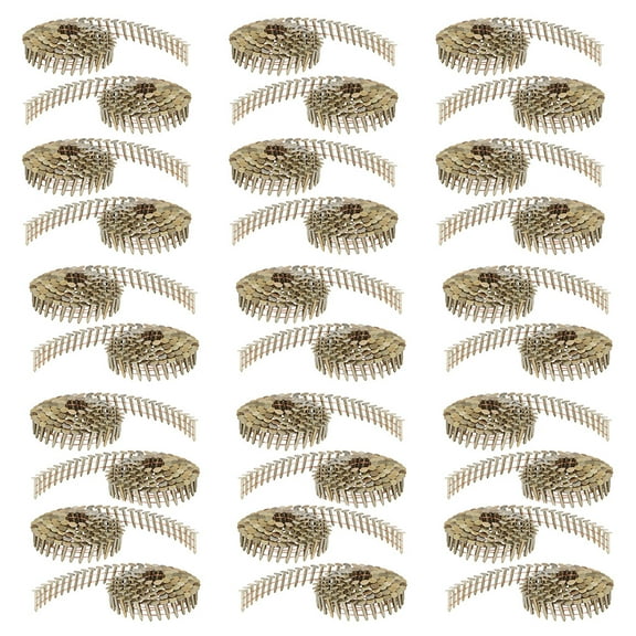 3600Pcs 7/8'' ×.120'' Smooth Galvanized Shank Coil Roofing Nails 15 Degree