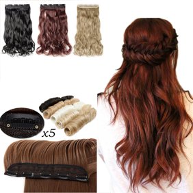 S Noilite Synthetic Fiber Clips In On Hair Extension 3 4 Full Head