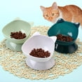 thumbnail image 6 of QHUDLV Tilted Raised Cat Food Feeder Bowl Diagonal Neck Protection Dish, 6 of 9