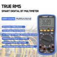 thumbnail image 3 of Multimetro Owon OWON B35T + Multímetro digital BT con registro fuera de línea 6000 cuentas Verdadero valor eficaz Probador eléctrico de rango automático con retroiluminación Pantalla LCD Voltaje CA CC Owon Multimetro, 3 of 7