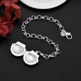 thumbnail image 2 of EOEMY 925 Sterling Silver Shell Photo Frame Bracelet For Women Luxury Wedding Jewelry, 2 of 6