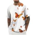 thumbnail image 3 of Bnwani Mens Shirts Short Sleeve Tee Casual Crew Neck Shirts White 2XL, 3 of 5