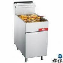 50 lb Commercial Natural Gas Deep Fryer, High-Volume Stainless Steel Restaurant Fryer with 120,000 BTU,NSF