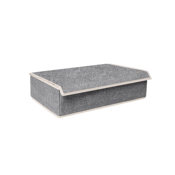 Advancent Caja de almacenamiento de tela, ropa interior, armario para el hogar, organizador de ropa, sujetador, cajón plegable, cajas con Almacenamiento y organización del hogar rejilla 17/gris