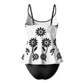 thumbnail image 3 of cocolona Womens Two Piece Tankini Swimsuits Modest Cute Bathing Suit Summer Vacation Beach Swimwear, 3 of 6
