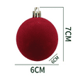 thumbnail image 5 of 6cm Velvet Christmas Balls For Xmas Tree Flocked Xmas Ball Hanging Pendents Festival Party Home Decor Supplies, 5 of 9