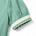 thumbnail image 4 of QUNYINEY Puff Short Sleeve Summer Dresses for Women 2026 Boho Mini A Line T-Shirt Dress V Neck Vacation Loose Fit Casual Dresses, 4 of 9