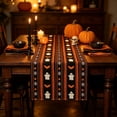 thumbnail image 4 of BiFandian Halloween Table Runner Ghost Bat Spider Pattern Table Runner Holiday Decorative Tablecloth Runner Halloween Fall Decorations Indoor Tabletop Decor, 4 of 9