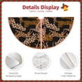 thumbnail image 4 of Daiia Leopard Print Drawing Merry Christmas Tree Skirt , Xmas Large Lace-up Tree Skirt, Santa Snowflakes Rustic Home Decorations New Year Party Farmhouse Decor-48", 4 of 7