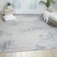thumbnail image 1 of Nourison Somerset Nature Alfombra de área plateada/azul de 2 pies x 2 pies 9 pulgadas, fácil limpieza, no se desprende, cama, sala de estar, comedor, cocina (2 x 3), 1 of 5