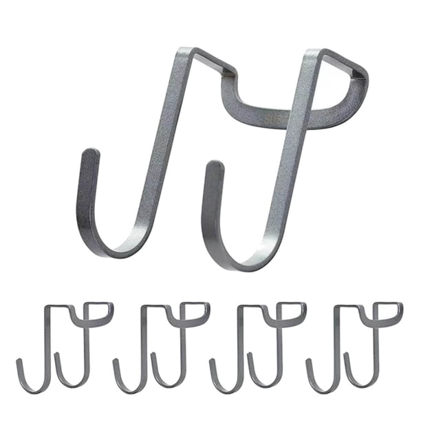 Gancho Para Armario 304 De Acero Inoxidable De Uso Múltiple En Forma De S Para Colgar Sobre La Puerta Del Armario, Para Cajones De Armarios De Cocina (Paquete De 5)