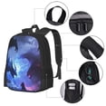 thumbnail image 2 of Easygdp Red And Blue Fire Dragon Mochila de Gran Capacidad Minimalista Ideal para Escuela, Viajes y Uso Diario, 2 of 6