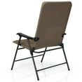thumbnail image 5 of Topbuy Outdoor Folding Chair Collapsible Enlarged Chair with Cup Holder Brown, 5 of 6