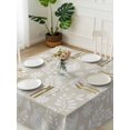 thumbnail image 3 of Yellow Paisley Suqare Tablecloth - 60 x 60 Inch, Ethnic Vintage Floral Botanical Abstract Waterproof & StainResistant Tablecloth, Washable Oil-proof Table Cover for Dining/Party/Wedding/Buffet, 3 of 9
