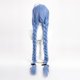 thumbnail image 2 of Peluca de cosplay azul trenzada de 75 cm con doble trenzas y flequillo, 2 of 3
