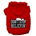 thumbnail image 3 of Christmas Pet Dog  Cat Hoodie Screen Printed, "Don't Stop Believin", 3 of 11