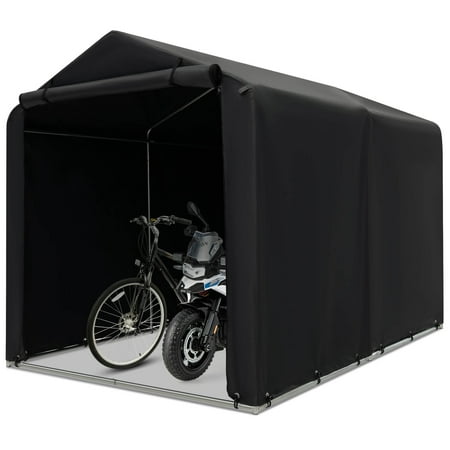 Costway 7 x 5.2 Heavy Duty Storage Shelter Outdoor Bike Storage Tent w Waterproof Cover Walmart