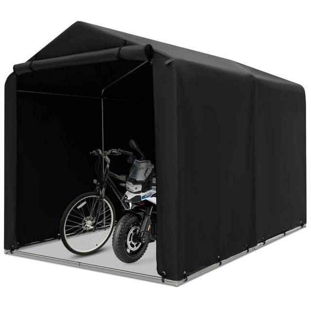 Costway Abri de Rangement Robuste 7 x 5,2 Pieds pour Vélo d'Extérieur avec Housse Imperméable