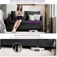 thumbnail image 3 of LAZZO 51" Modern Loveseat Sofa, 2-Seater Linen Fabric Couch for Bedroom & Office, Gray, 3 of 8