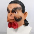 thumbnail image 2 of KAIYANG Máscara de cabeza humana realista para juego de rol de fiesta de Halloween (gallo negro) 1 pieza, 2 of 3