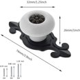 thumbnail image 2 of 5Pcs Vintage Ceramic Knobs Drawer Furniture Handle for Kitchen Cabinets Cupboard Bathroom Dresser Wardrobe Closet Decoration Pulls (White+Black), 2 of 7
