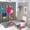 Color-4, variant on Colorful Subway Map Design Shower Curtain Waterproof Bathroom Curtain Set 4pcs with Hooks Rugs Mat Bathroom Curtains