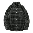 thumbnail image 2 of Mens Big & Tall Shirts Plus Size M-5X Fleece Lined Long Sleeve Shackets Button-Down Collared Mens Casual Plaid Printed Thermal Warm Shirt Jackets, 2 of 8