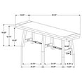 thumbnail image 2 of Pemberly Row Farmhouse Rustic Wood Trestle Dining Bench in Black, 2 of 7