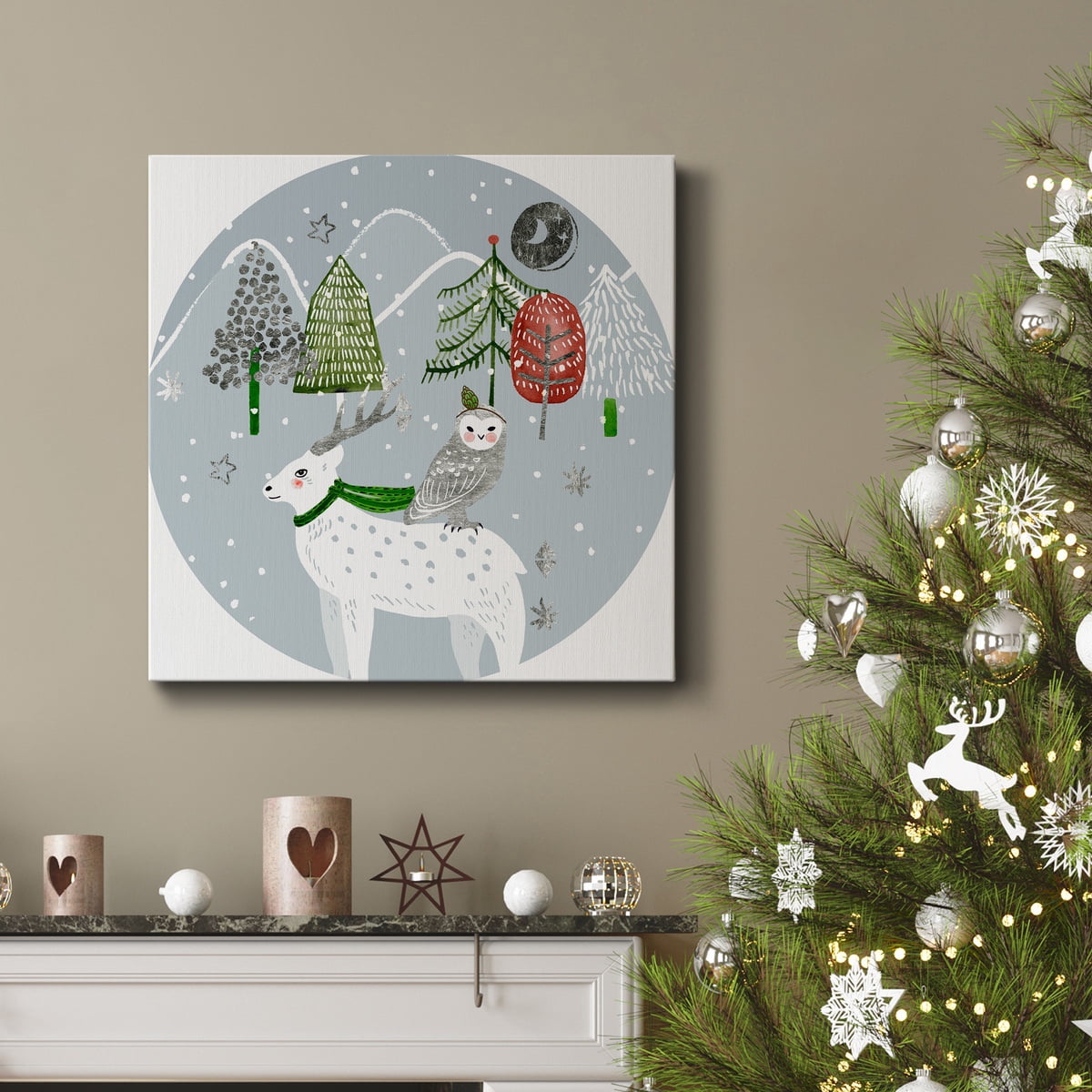 Stars and Snowflakes Collection C-Premium Gallery Wrapped Canvas - Ready to Hang
