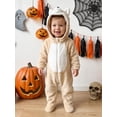 thumbnail image 6 of RUINIXCW Kids Toddler Baby Halloween Animal Costume Infant Cute Frog Dog Costume Baby Boy Girl Fall Winter Clothes Warm Flannel Footed Romper Casual Zipper Hooded Footie Jumpsuit, 6 of 9