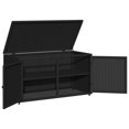 thumbnail image 5 of vidaXL Armoire de Rangement de Jardin Noire 110x55x60,5 cm en Rotin Poly, 5 of 5