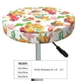 thumbnail image 4 of Round Bar Stool Seat Covers, Fall harvest truck pumpkin Elastic Round Chair Cover Stool Seat Slipcover Bar Stool Cushions Round Pad for 12-14 inch, 4 of 7