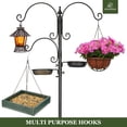 thumbnail image 4 of Kingsyard Bird Feeding Station Kit, 85" Bird Feeder Pole with 5-Prong Base, Bird Feeder Stand for Outdoors Hanging Bird Feeders, Upgraded in Stability, Black, 4 of 7