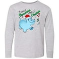 thumbnail image 3 of Inktastic I Want a Hippopotamus for Christmas Hippo in Santa Hat Long Sleeve Youth T-Shirt, 3 of 5