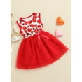 thumbnail image 3 of Qmyliery Little Girls Summer Dress, Sleeveless Heart Valentine High Waist Dress Gift, 3 of 7