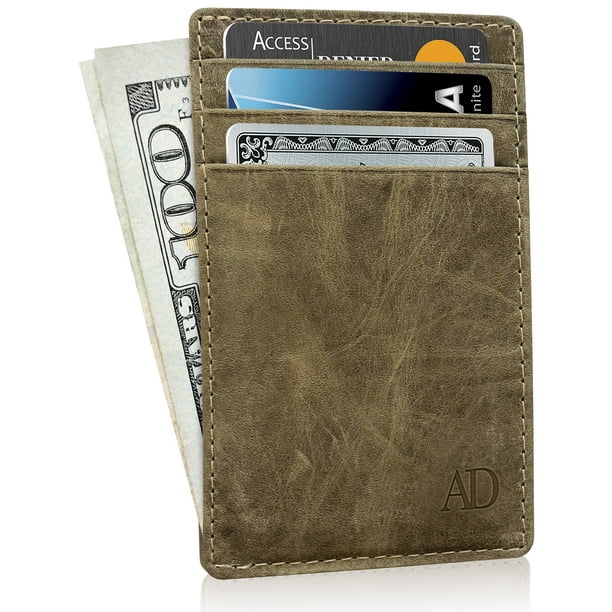Mens wallets, mens bags, accessories, & more. slim minimalist wallets for men women genuine leather credit card holder front pocket rfid blocking wallet with gift box